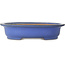 Ovale blauwe bonsaipot van Seizan (Reihou, Kataoka Katsushi, meester Seizan oven) - 410 x 335 x 92 mm