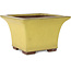 Pot à bonsaï carré jaune de Yamaaki - 227 x 227 x 145 mm