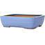 Rectangular blue bonsai pot by Yamafusa - 292 x 230 x 80 mm