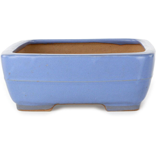 Vaso bonsai rettangolare blu di Yamafusa - 292 x 230 x 80 mm