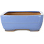Pot à bonsaï rectangulaire bleu de Yamafusa - 292 x 230 x 80 mm