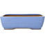 Vaso bonsai rettangolare blu di Yamafusa - 292 x 230 x 80 mm