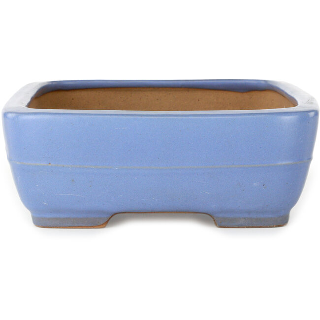 Maceta rectangular azul para bonsái de Yamafusa - 292 x 230 x 80 mm