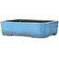 Maceta rectangular turquesa para bonsái de Aiba Koyou - 327 x 253 x 90 mm