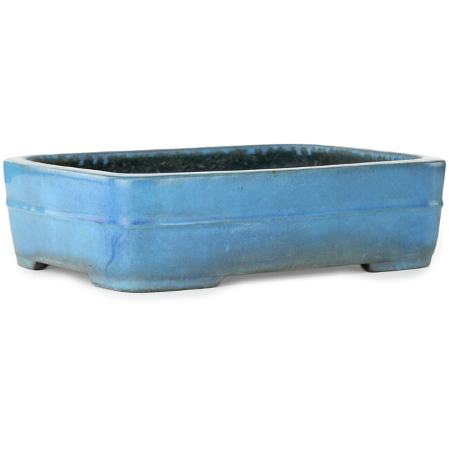 Rechthoekige turquoise bonsaipot van Aiba Koyou - 327 x 253 x 90 mm