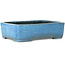 Maceta rectangular turquesa para bonsái de Aiba Koyou - 327 x 253 x 90 mm