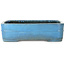 Maceta rectangular turquesa para bonsái de Aiba Koyou - 327 x 253 x 90 mm