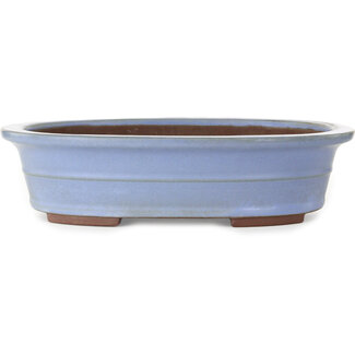  Yamaaki Ovale blauwe bonsaipot van 412 mm van Yamaaki, Tokoname, Japan