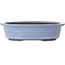Pot ovale bleu pour bonsaï de Yamaaki - 412 x 325 x 120 mm