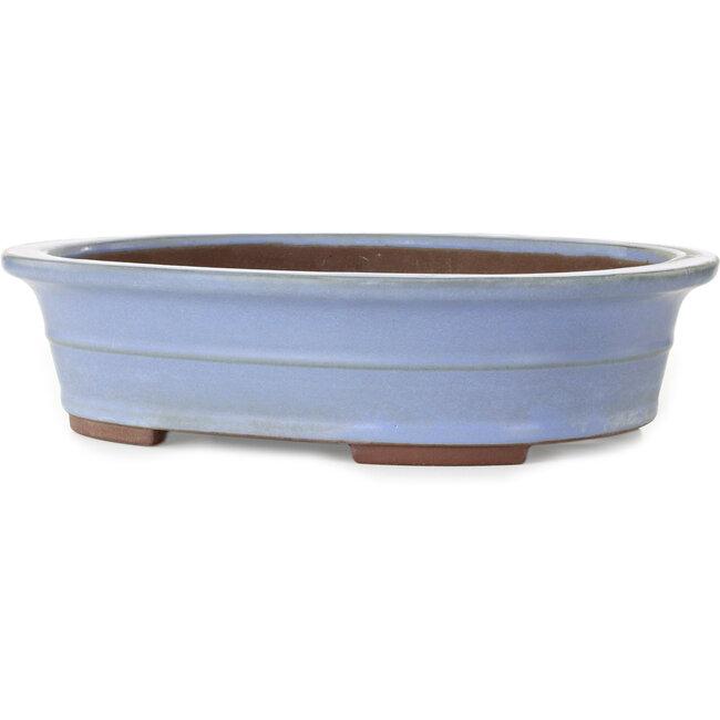 Ovaler blauer Bonsai-Topf von Yamaaki – 412 x 325 x 120 mm