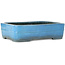 Vaso bonsai rettangolare turchese di Aiba Koyou - 327 x 253 x 90 mm