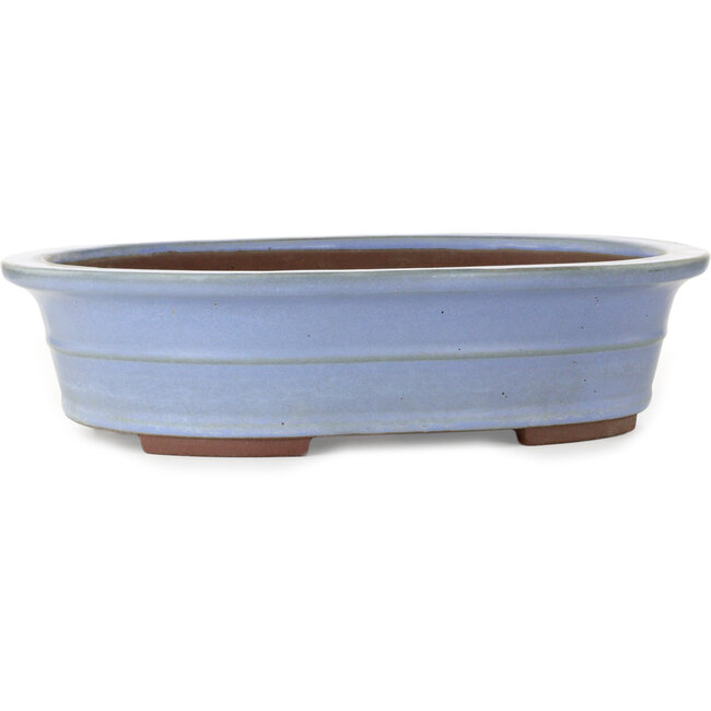 Ovaler blauer Bonsai-Topf von Yamaaki – 412 x 325 x 120 mm