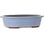 Ovaler blauer Bonsai-Topf von Yamaaki – 412 x 325 x 120 mm