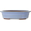 Pot ovale bleu pour bonsaï de Yamaaki - 412 x 325 x 120 mm