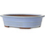 Ovaler blauer Bonsai-Topf von Yamaaki – 412 x 325 x 120 mm