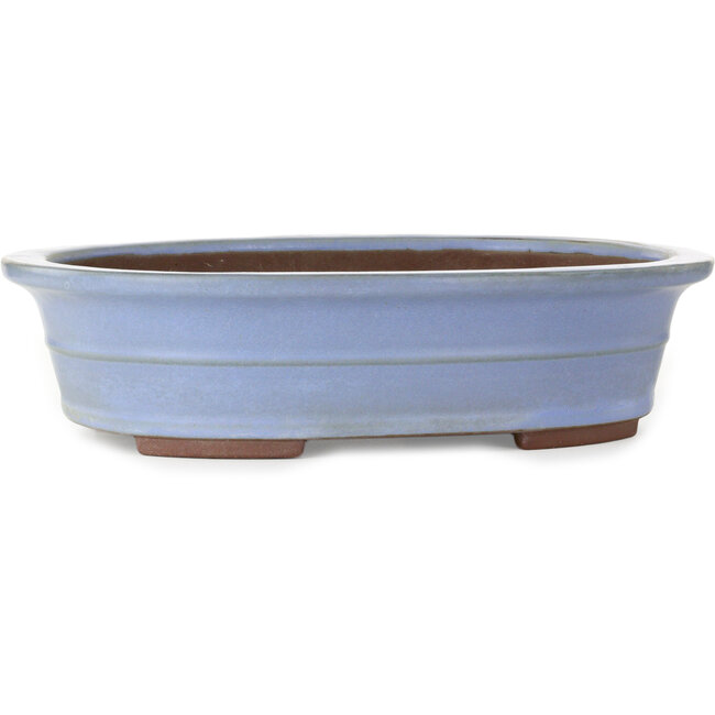 Ovaler blauer Bonsai-Topf von Yamaaki – 412 x 325 x 120 mm