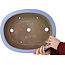 Oval blue bonsai pot by Yamaaki - 412 x 325 x 120 mm