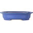 Pot à bonsaï ovale bleu par Seizan (Reihou, Kataoka Katsushi, maître four Seizan) - 405 x 325 x 92 mm