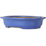 Ovale blauwe bonsaipot van Seizan (Reihou, Kataoka Katsushi, meester Seizan oven) - 405 x 325 x 92 mm