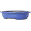 Maceta ovalada para bonsái azul de Seizan (Reihou, Kataoka Katsushi, maestro del horno Seizan) - 405 x 325 x 92 mm