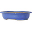 Ovale blauwe bonsaipot van Seizan (Reihou, Kataoka Katsushi, meester Seizan oven) - 405 x 325 x 92 mm