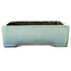 Pot à bonsaï rectangulaire turquoise par Aiba Koyou - 293 x 230 x 66 mm