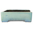 Rectangular turquoise bonsai pot by Aiba Koyou - 293 x 230 x 66 mm