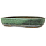 Pot ovale vert pour bonsaï de Shuhou - 357 x 270 x 65 mm