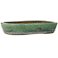 Ovale groene bonsaipot van Shuhou - 357 x 270 x 65 mm
