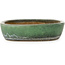 Ovale groene bonsaipot van Shuhou - 357 x 270 x 65 mm