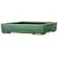 Maceta cuadrada verde para bonsái de Shuhou - 280 x 280 x 57 mm