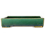 Pot à bonsaï carré vert de Shuhou - 280 x 280 x 57 mm