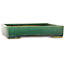 Pot à bonsaï carré vert de Shuhou - 280 x 280 x 57 mm