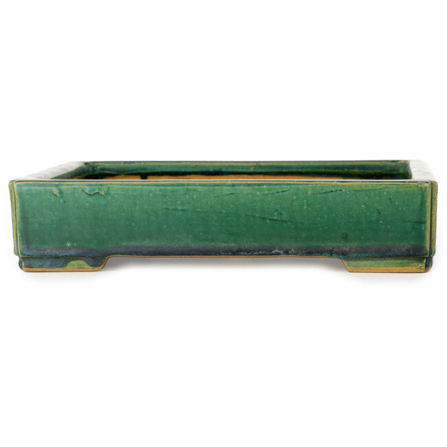 Vaso bonsai quadrato verde di Shuhou - 280 x 280 x 57 mm