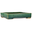 Square green bonsai pot by Shuhou - 280 x 280 x 57 mm