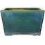 Square green bonsai pot by Aiba Koyou - 257 x 257 x 147 mm