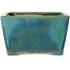 Square green bonsai pot by Aiba Koyou - 257 x 257 x 147 mm