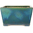 Square green bonsai pot by Aiba Koyou - 257 x 257 x 147 mm