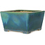 Maceta cuadrada verde para bonsái de Aiba Koyou - 257 x 257 x 147 mm