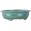 Pot à bonsaï ovale vert par Seizan (Reihou, Kataoka Katsushi, maître four Seizan) - 353 x 270 x 105 mm