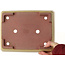 Maceta rectangular para bonsái de color blanquecino de Seizan (Reihou, Kataoka Katsushi, maestro del horno Seizan) - 255 x 195 x 72 mm