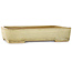 Maceta rectangular para bonsái en color blanco roto de Yamafusa - 287 x 218 x 60 mm