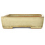 Rectangular off-white bonsai pot by Yamafusa - 287 x 218 x 60 mm