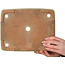 Maceta rectangular para bonsái en color blanco roto de Yamafusa - 287 x 218 x 60 mm