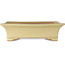 Pot à bonsaï rectangulaire blanc cassé par Seizan (Reihou, Kataoka Katsushi, maître four Seizan) - 377 x 285 x 105 mm