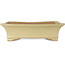 Maceta rectangular para bonsái de color blanquecino de Seizan (Reihou, Kataoka Katsushi, maestro del horno Seizan) - 377 x 285 x 105 mm