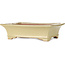 Maceta rectangular para bonsái de color blanquecino de Seizan (Reihou, Kataoka Katsushi, maestro del horno Seizan) - 377 x 285 x 105 mm