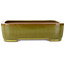 Maceta rectangular para bonsái de color verde lima de Seizan (Reihou, Kataoka Katsushi, maestro del horno Seizan) - 317 x 230 x 87 mm