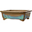 Vaso bonsai rettangolare marrone e blu di Gyouzan - 342 x 288 x 115 mm