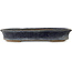 Vaso bonsai ovale blu scuro di Shuhou - 350 x 265 x 53 mm